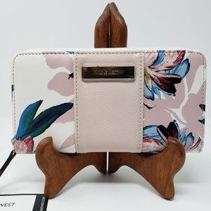 Nine West Floral Zip Around Wallet Cameo Floral